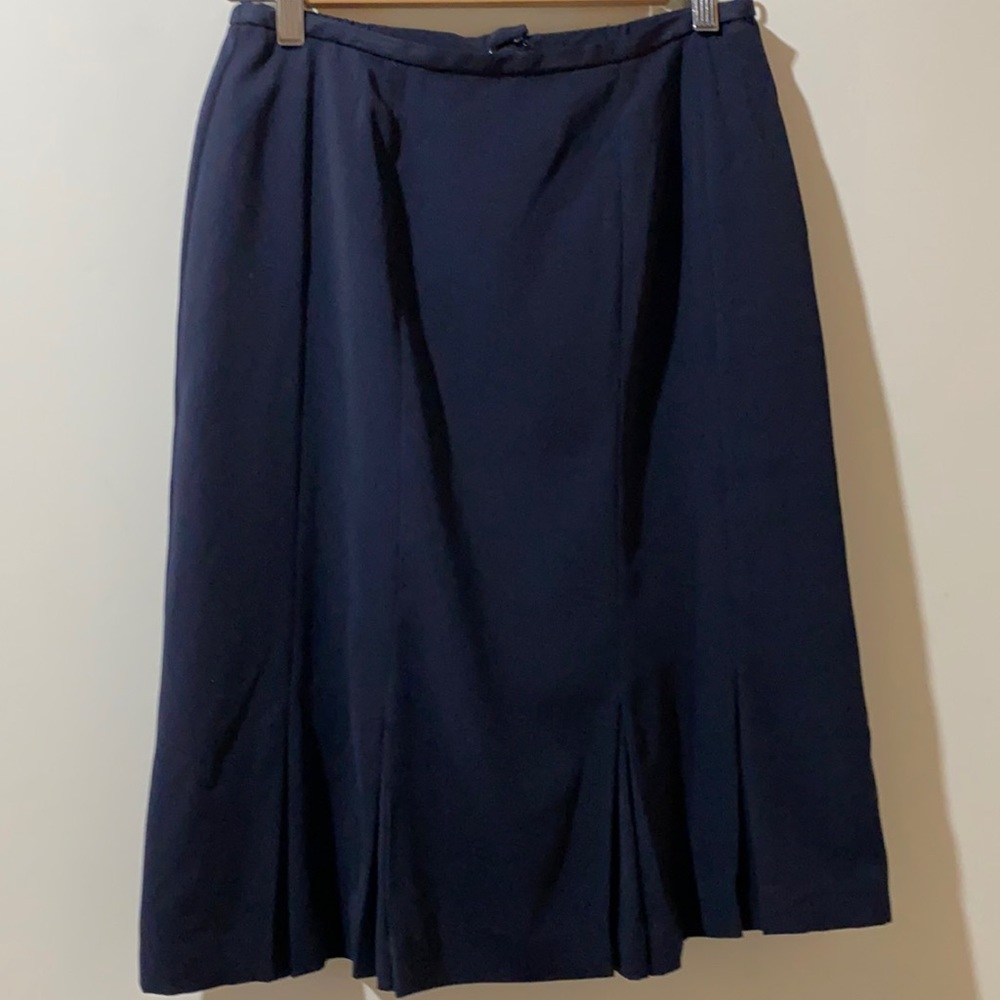 Blue Skirt kick pleats all the way around